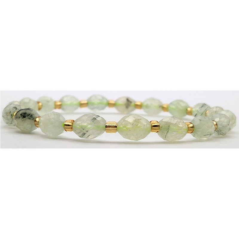 Prehnite Rice Shape Bracelet